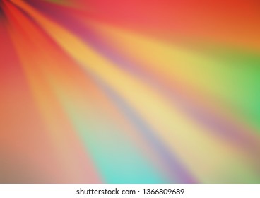 Light Green, Red vector blurred and colored template. Colorful illustration in abstract style with gradient. The best blurred design for your business.