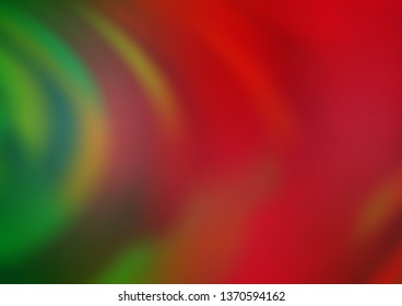 Light Green, Red vector blurred shine abstract pattern. Creative illustration in halftone style with gradient. The best blurred design for your business.