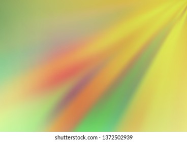Light Green, Red vector blurred and colored background. Modern geometrical abstract illustration with gradient. A completely new template for your design.