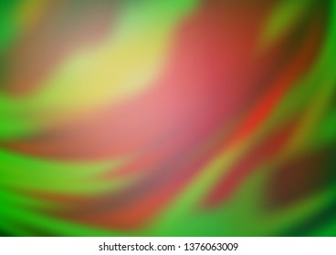 Light Green, Red vector blurred shine abstract background. Modern geometrical abstract illustration with gradient. The template can be used for your brand book.