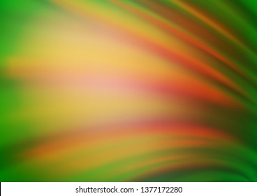 Light Green, Red vector blurred shine abstract background. Glitter abstract illustration with an elegant design. A new texture for your design.