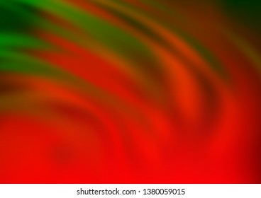 Light Green, Red vector blurred shine abstract template. Shining colorful illustration in a Brand new style. A completely new design for your business.