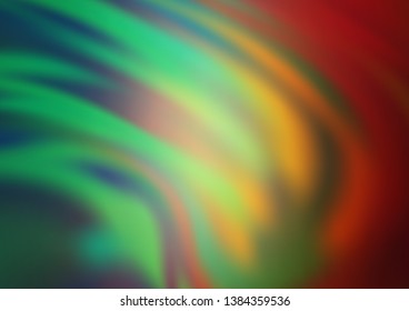 Light Green, Red vector blurred bright pattern. Creative illustration in halftone style with gradient. Brand new style for your business design.