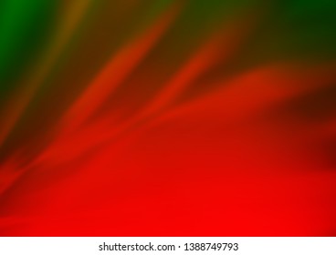 Light Green, Red vector blurred shine abstract pattern. Modern geometrical abstract illustration with gradient. Brand new design for your business.