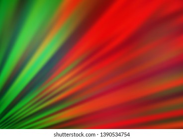 Light Green, Red vector blurred shine abstract pattern. Modern geometrical abstract illustration with gradient. A completely new design for your business.