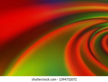 Light Green, Red vector blurred shine abstract template. Modern geometrical abstract illustration with gradient. The template for backgrounds of cell phones.
