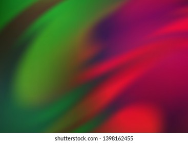 Light Green, Red vector blurred background. A completely new color illustration in a bokeh style. A completely new design for your business.