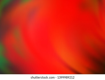 Light Green, Red vector blurred and colored background. A vague abstract illustration with gradient. The background for your creative designs.