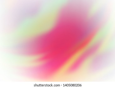 Light Green, Red vector blurred shine abstract background. A completely new color illustration in a bokeh style. A completely new template for your design.