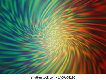 Light Green, Red vector blurred shine abstract pattern. Creative illustration in halftone style with gradient. The blurred design can be used for your web site.