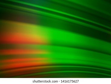 Light Green, Red vector blurred and colored background. Glitter abstract illustration with an elegant design. A new texture for your design.