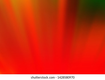Light Green, Red vector blurred and colored background. Glitter abstract illustration with an elegant design. The elegant pattern for brand book.
