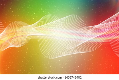 Light Green, Red vector blurred shine abstract template. Shining colored illustration in smart style. New way of your design.