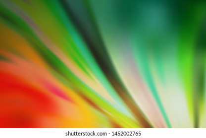 Light Green, Red vector blurred and colored pattern. Colorful illustration in abstract style with gradient. New style for your business design.