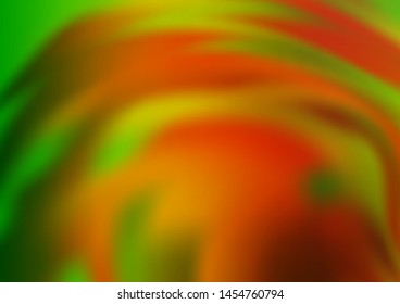Light Green, Red vector blurred and colored background. Glitter abstract illustration with an elegant design. The template for backgrounds of cell phones.