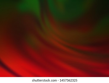 Light Green, Red vector blurred shine abstract template. A vague abstract illustration with gradient. The blurred design can be used for your web site.