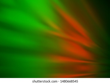 Light Green, Red vector blurred and colored template. Colorful illustration in abstract style with gradient. A new texture for your design.