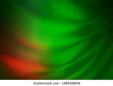 Light Green, Red vector blurred shine abstract background. An elegant bright illustration with gradient. Brand new style for your business design.