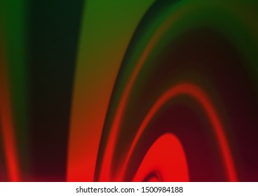 Light Green, Red vector blurred bright template. A completely new color illustration in a bokeh style. A completely new template for your design.