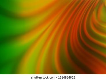 Light Green, Red vector blurred shine abstract template. Modern geometrical abstract illustration with gradient. A completely new template for your design.