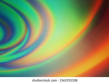 Light Green, Red vector blurred shine abstract background. A completely new color illustration in a bokeh style. The template can be used for your brand book.