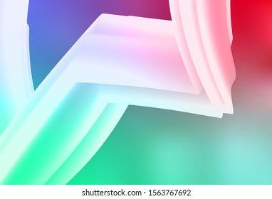 Light Green, Red vector blurred pattern. Shining colorful illustration in smart style. New style for your business design.
