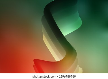 Light Green, Red vector blurred background. Abstract colorful illustration with gradient. New style for your business design.
