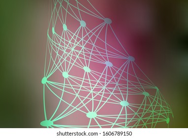 Light Green, Red vector blurred template. Glitter abstract illustration with gradient design. Smart design for your work.