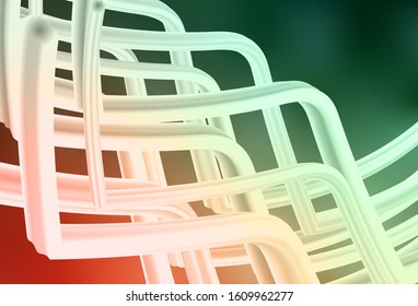 Light Green, Red vector blurred shine abstract texture. Creative illustration in halftone style with gradient. New design for your business.