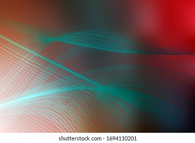 Color verde claro, vectorial rojo difuminado y coloreado. Una ilustración de color completamente nueva en un estilo borroso. Fondo para un teléfono móvil.