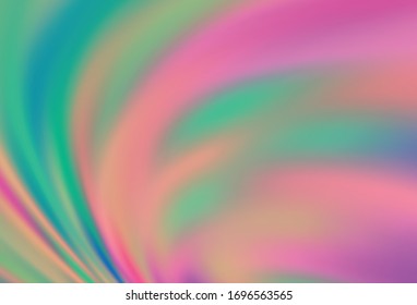 Light Green, Red vector blurred pattern. Creative illustration in halftone style with gradient. The best blurred design for your business.