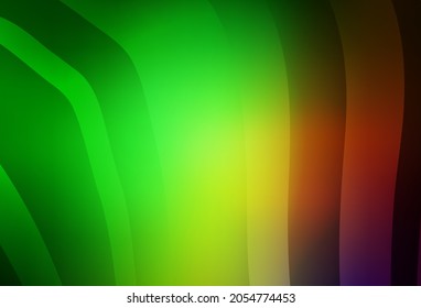 Light Green, Red vector blurred pattern. Creative illustration in halftone style with gradient. New style for your business design.