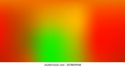 Color verde claro, patrón borroso vectorial rojo. Ilustración de color abstracta con gradiente desdibujado. Muestra para tus diseños.