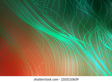 Verde claro, fondo borroso del vector rojo. Ilustración colorida abstracta con gradiente. Nueva forma de tu diseño.