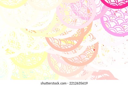 Light Green, Red vector Blurred bubbles on abstract background with colorful gradient. Illustration with set of shining colorful abstract circles. Base for booklets, leaflets
