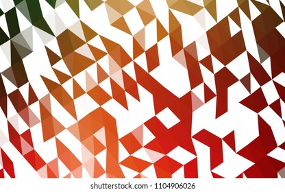 Light Green, Red vector blurry triangle pattern. Shining colored illustration in a Brand new style. Brand new design for your business.