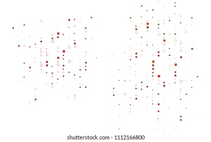 Light Green, Red vector blurry rectangular background. Geometric background in square style with gradient. The pattern can be used for brand-new background.