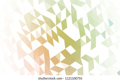 Light Green, Red vector blurry hexagon pattern. Geometric illustration in Origami style with gradient.  Triangular pattern for your business design.