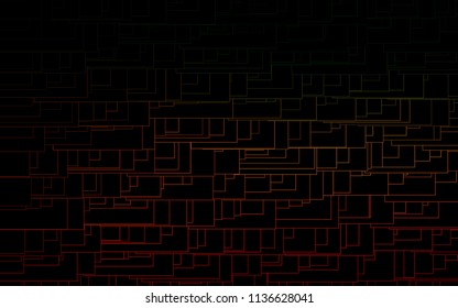 Light Green, Red vector blurry rectangular background. Geometric background in square style with gradient. The pattern can be used for brand-new background.