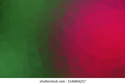 Light Green, Red vector blurry hexagon texture. Colorful abstract illustration with gradient. The template can be used as a background for cell phones.