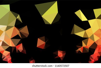 Light Green, Red vector blurry hexagon texture. Brand new colored illustration in blurry style with gradient. The best triangular design for your business.