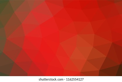 Light Green, Red vector blurry triangle pattern. Creative geometric illustration in Origami style with gradient. The textured pattern can be used for background.