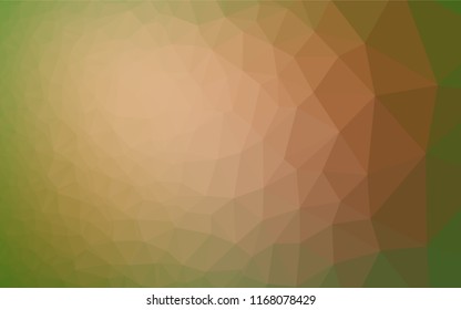 Light Green, Red vector blurry hexagon texture. Glitter abstract illustration with an elegant design. Brand new design for your business.