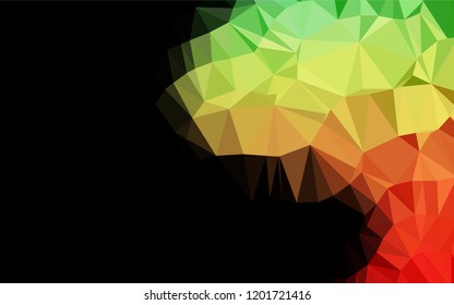 Light Green, Red vector blurry hexagon template. An elegant bright illustration with gradient. The completely new template can be used for your brand book.