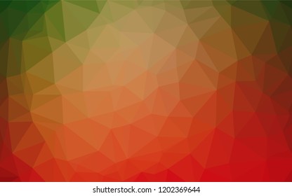 Light Green, Red vector blurry hexagon pattern. Shining colored illustration in a Brand new style. The completely new template can be used for your brand book.