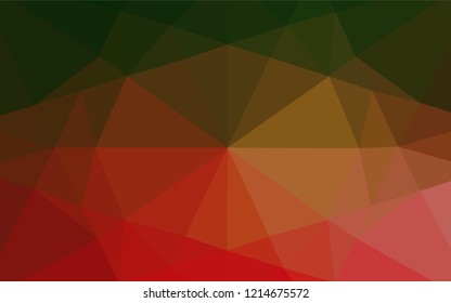 Light Green, Red vector blurry hexagon texture. Brand new colored illustration in blurry style with gradient. The best triangular design for your business.