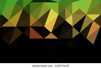 Light Green, Red vector blurry triangle template. Glitter abstract illustration with an elegant design. The best triangular design for your business.