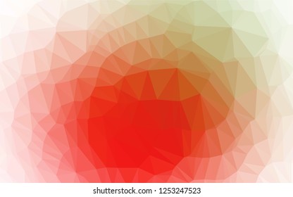 Light Green, Red vector blurry hexagon pattern. A sample with polygonal shapes. The completely new template can be used for your brand book.