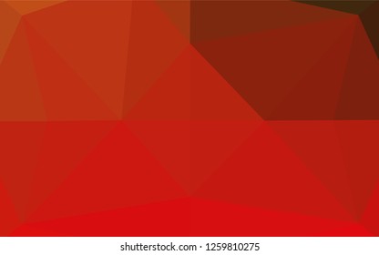 Light Green, Red vector blurry hexagon template. Shining illustration, which consist of triangles. A completely new design for your business.