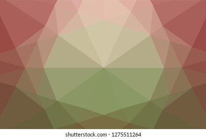Light Green, Red vector blurry hexagon texture. Geometric illustration in Origami style with gradient.  The template can be used as a background for cell phones.